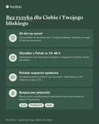 Gwarancje Mój Bliski: wysyłka z Polski, 30 dni na zwrot, wsparcie, bezpieczne płatności