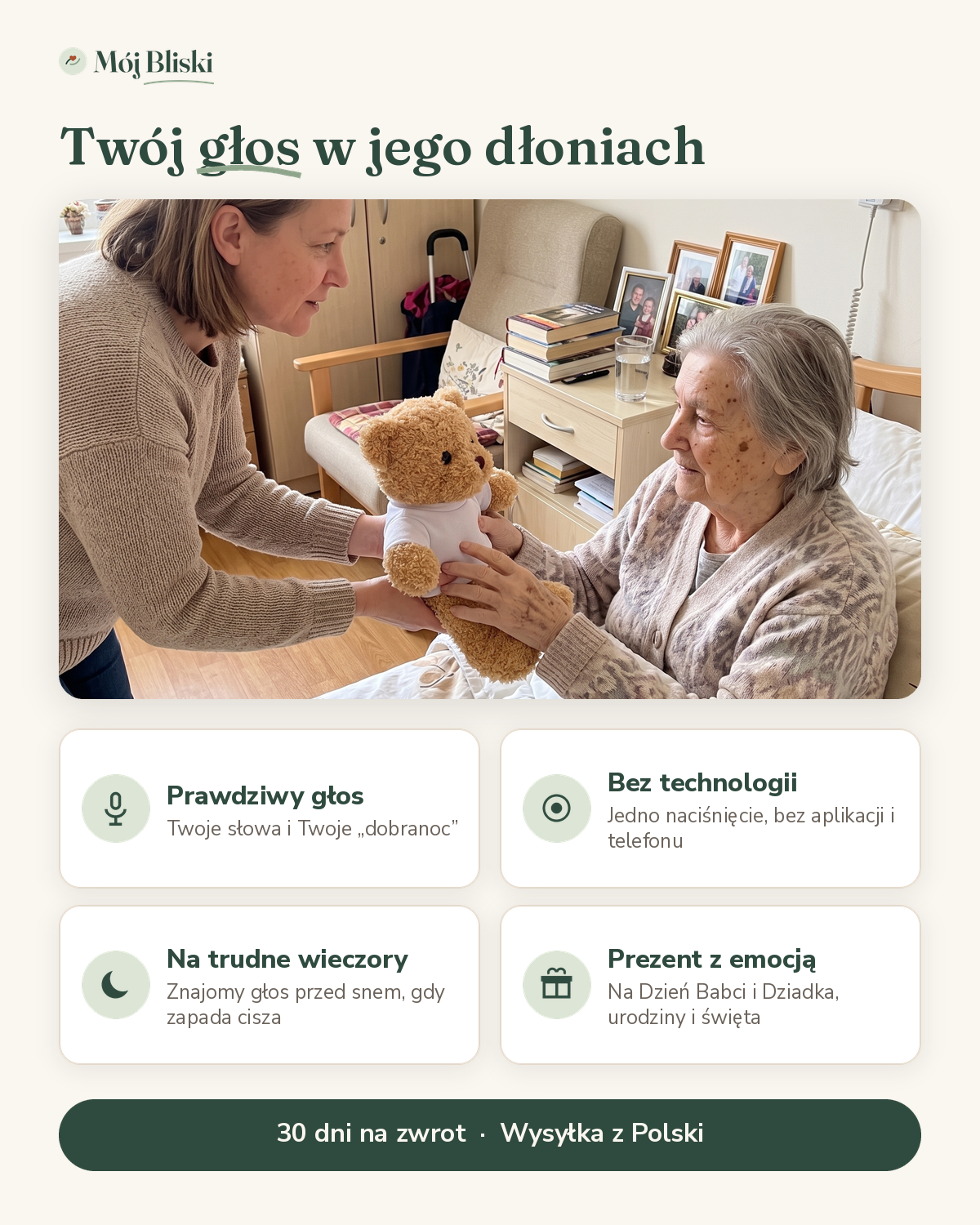 Miś Głos Bliskiego – korzyści