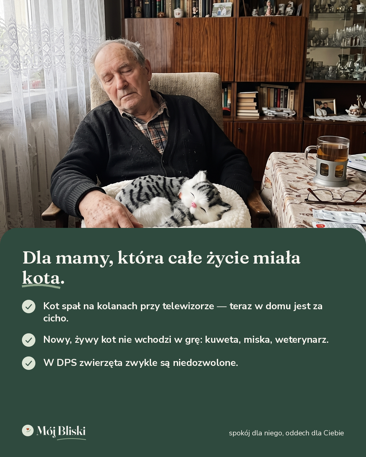 Śpiący Mruczek – dla kogo